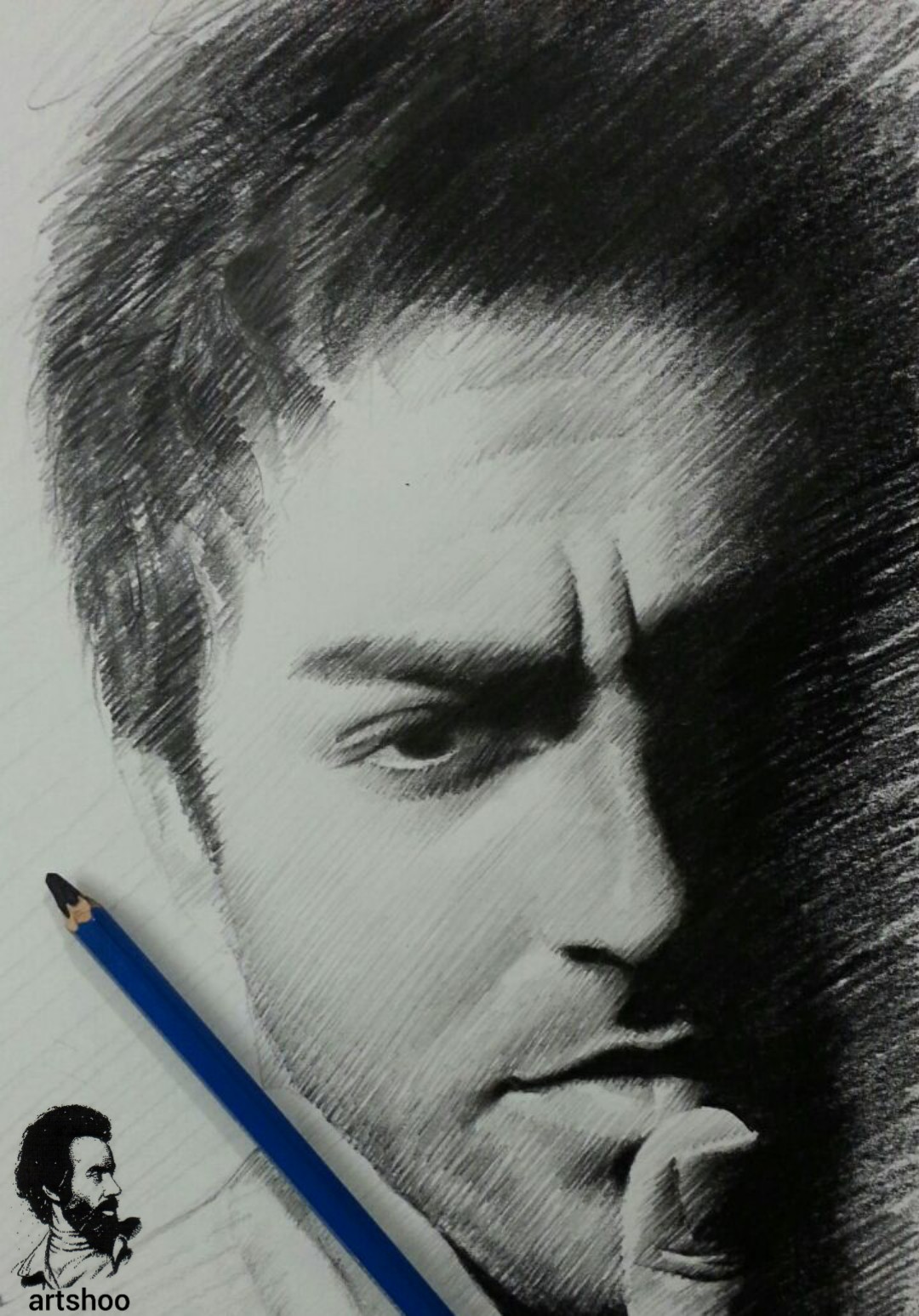 آموزش نقاشی سیاه قلم